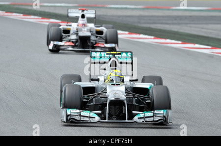 Nico Rosberg (GER) Im MercedesGP W03 während der Formel 1 Grand Prix von Spanien 2012 Stockfoto