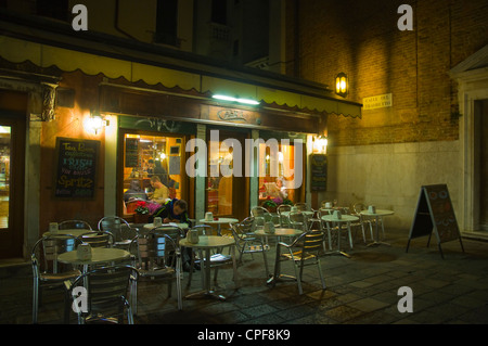 Restaurant außen Campo San Toma Platz San Polo Sestiere Bezirk Venedig Veneto Region Nord Italien Europa Stockfoto