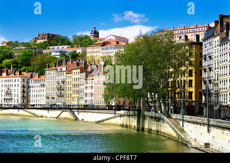 Teil der Stadt von Lyon, Frankreich Stockfoto