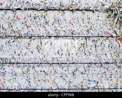 Recycling-Papier und Abfälle aus einer Druckmaschine in Johor, Malaysia. Stockfoto