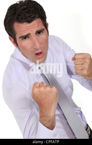 Entschlossenen Geschäftsmann Stockfoto