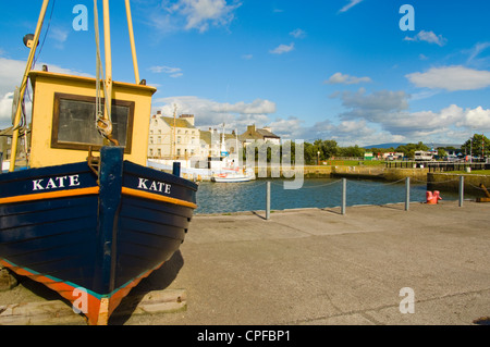 Der kleine Hafen von Glasson Dock nahe der Mündung des Flusses Lune, in der Nähe von Lancaster, Lancashire, England Stockfoto