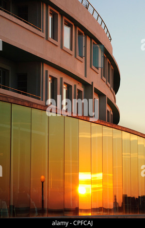 Das historische Midland Hotel Morecambe Lancashire England, ein Art-Deco-Meisterwerk 1933 eröffnet und seit Oktober 2008 Stockfoto