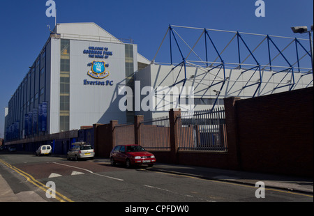Außenseite des Goodison Park, Heimat des FC Everton Football Club Stockfoto