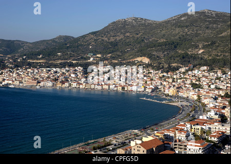 Blick über Samos Stadt, Samos Insel Griechenland. Stockfoto