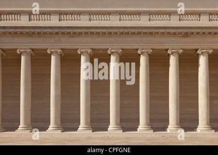 Spalten im Palace of the Legion Of Honor. San Francisco, Kalifornien. Stockfoto