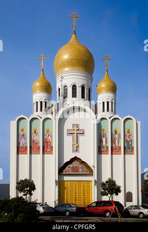 Heilige Jungfrau Maria Kathedrale, russische orthodoxe Kathedrale. San Francisco, Kalifornien. Stockfoto