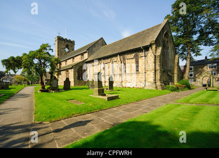 Kirche der Hl. Maria & Allerheiligen, Whalley, Ribble Valley, Lancashire England Stockfoto