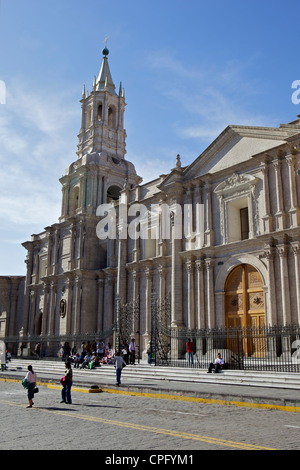 Arequipa Kathedrale la Catedral, Plaza de Armas, Arequipa, Peru Stockfoto