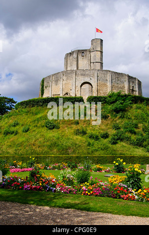 Château de Gisors ist eine Burg in der Stadt Gisors, im Département Eure, Normandie, Frankreich Stockfoto