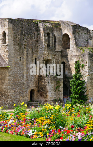 Château de Gisors ist eine Burg in der Stadt Gisors, im Département Eure, Normandie, Frankreich Stockfoto