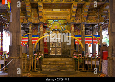 Zahn-Heiligtum, Tempel der Zahnreliquie oder Sri Dalada Maligawa, Kandy Sri Lanka Stockfoto