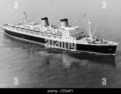 Transport / Transport, Navigation, Passagierdampfer, außen, Passagierschiff 'Hanseatic', Baujahr 1930, auf dem Meer, 60er Jahre, Zusatzrechte-Abfertigung-nicht vorhanden Stockfoto