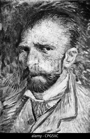 Gogh, Vincent van, 30.3.1853 - 29.7.1890, Niederländische Künstler (Maler), Porträt, Selbstportrait, Malerei, Paris, 1887, Artist's Urheberrecht nicht gelöscht werden Stockfoto