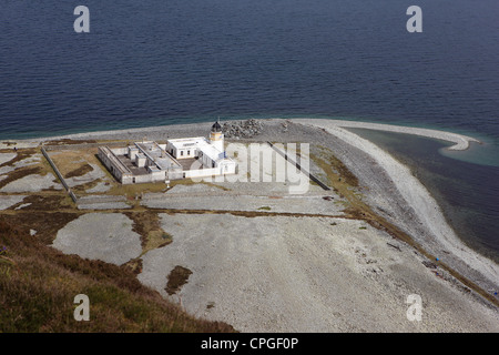 Leuchtturm auf Ailsa Craig in den Firth of Clyde in Ayrshire, Schottland Stockfoto