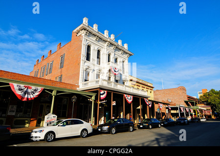 Gebäude im alten Scaramento, Kalifornien Stockfoto