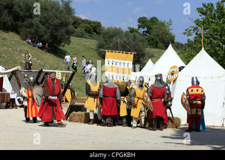 Mittelalterliches Fest im Dorf 'The Matelles' neben Montpellier, Languedoc Roussillon, Frankreich Stockfoto