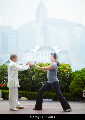 William Ng, lehrt Tai Chi Master student Stockfoto