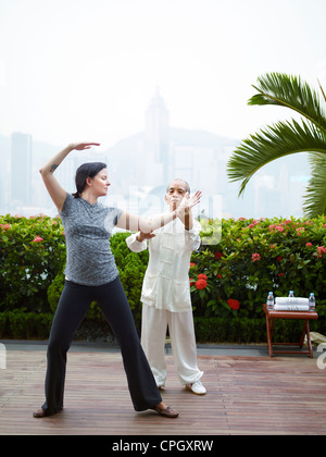 William Ng, lehrt Tai Chi Master student Stockfoto