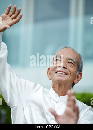 William Ng, ein Tai Chi meistern praktizieren Tai Chi. Stockfoto