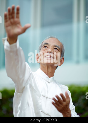 William Ng, ein Tai Chi meistern praktizieren Tai Chi. Stockfoto