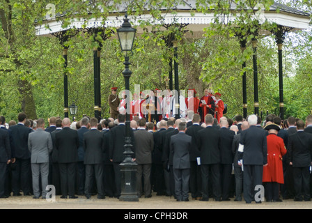 Combined Cavalry Old Comrades Memorial Parade im Hyde Park London, Großbritannien. Der Service am Stand der Hyde Park Band. England 2012 2010er Jahre HOMER SYKES Stockfoto