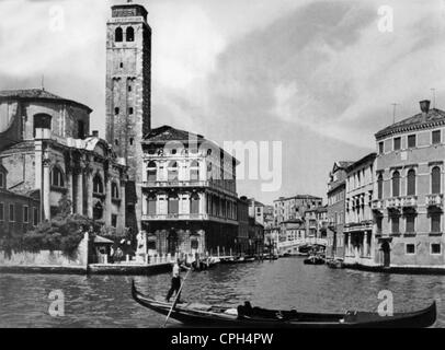 Geographie / Reisen, Italien, Venedig, Gebäude, Blick auf den Palazzo Labia vom Canal Grande, um 1960, Additional-Rights-Clearences-not available Stockfoto