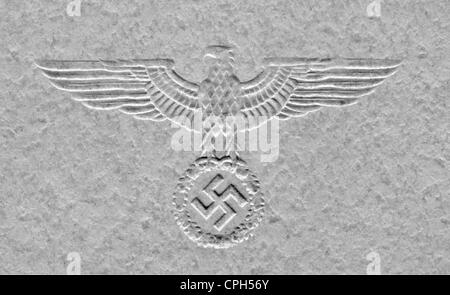 Nationalsozialismus, Embleme, Reichsadler, Nationalabzeichen des Nationalsozialismus, 1935 - 1945, Zusatzrechte-Freizeichen-nicht vorhanden Stockfoto