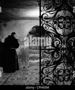 Geographie / Reisen, Israel, Nazareth, Treppe zur Behausung der Jungfrau Maria, Innenansicht, 1950er Jahre, Additional-Rights-Clearences-not available Stockfoto