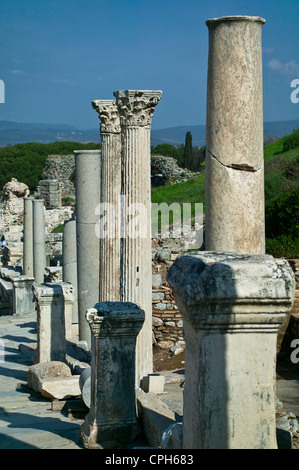 Aushub, Ausgrabungsstätte, Gebäude, Ephesos, Ephesus, Hochformat, Hauptstadt, Hauptstädte, Provinz Izmir, Römisches Reich, legen Stockfoto