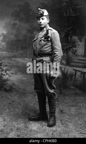 Militär, Österreich-Ungarn, Österreichische Soldaten, volle Länge, 1910er, Postkarte, Zusatzrechte-Clearences-nicht vorhanden Stockfoto