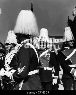 Militär, Deutschland, Uniformen, Veteranen eines Chevau-leger Regiments, das an der Beerdigung von Rupprecht, Kronprinz von Bayern, München, 6.11.1955 teilnimmt, Zusatzrechte-Clearenzen-nicht vorhanden Stockfoto