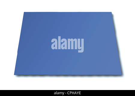 3D gerenderte Karte des Staates Colorado - USA Stockfoto