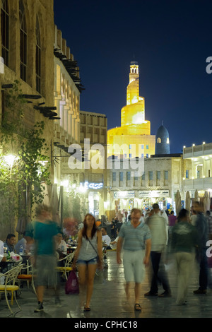 Souq Waqif nachts in Doha Katar Stockfoto