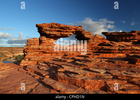 Naturen Fenster, Kalbarri, National, park, Westaustralien, Westküste, Küste, Wahrzeichen, Australien, Ansicht, Fenster, Gulch rote sa Stockfoto