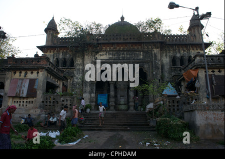 Malik Ghat Großhandel Blumenmarkt, Kalkutta, Westbengalen, Indien Stockfoto