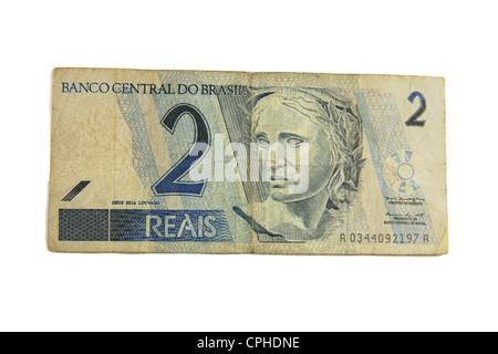 Brasilien 2 Reais. Stockfoto