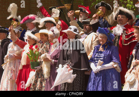 Stadtausrufer Meisterschaft Wettbewerb Zeitpunkt Tulip Holland Michigan Stockfoto