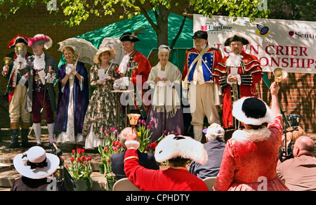 Stadtausrufer Meisterschaft Wettbewerb Zeitpunkt Tulip Holland Michigan Stockfoto