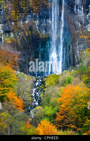 Wasserfall in Ason Fluss Quelle. COLLADOS del Ason Naturpark. Kantabrien, Spanien. Stockfoto