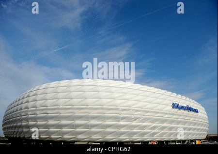 Allinaz, Arena, Stadion, FC Bayern, München, Deutschland, Fußball, Fußball, Stadion, sponsor, Herzog, de Meuron, Struktur, Konzept, Stockfoto