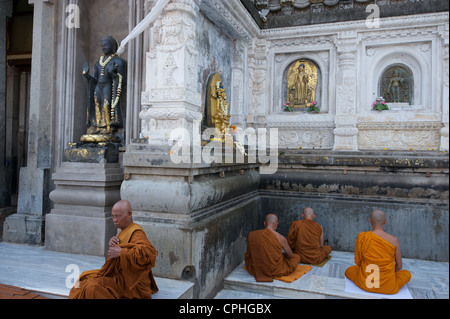 Mahabodhi Tempel, Heimat der Banyan-Baum unter denen erhielt Herr Budha Aufklärung, Bodh Gaya, Bihar, Indien Stockfoto