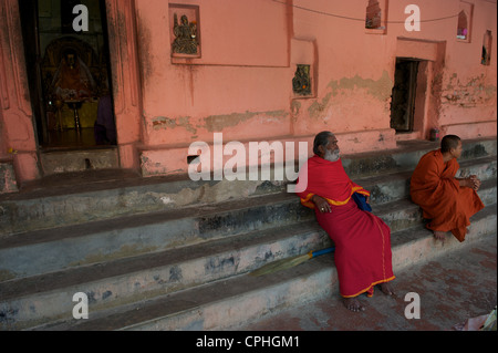 Mahabodhi Tempel, Heimat der Banyan-Baum unter denen erhielt Herr Budha Aufklärung, Bodh Gaya, Bihar, Indien Stockfoto