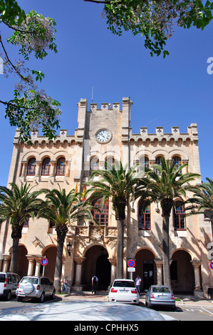 Ayuntamiento (Rathaus), Plaça Des Born, Ciutadella de Menorca, Menorca, Balearen, Spanien Stockfoto