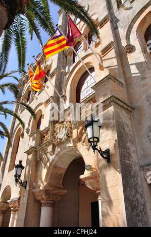 Ayuntamiento (Rathaus), Plaça Des Born, Ciutadella de Menorca, Menorca, Balearen, Spanien Stockfoto