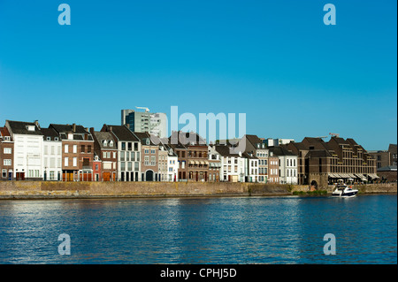 Wijck Bereich auf den Fluss Maas, Maastricht, Limburg, Niederlande, Europa. Stockfoto