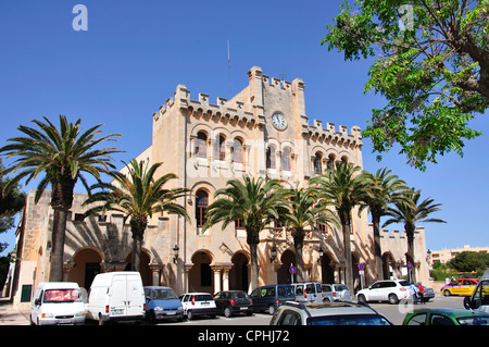 Ayuntamiento (Rathaus), Plaça Des Born, Ciutadella de Menorca, Menorca, Balearen, Spanien Stockfoto