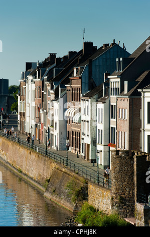 Wijck Bereich auf den Fluss Maas, Maastricht, Limburg, Niederlande, Europa. Stockfoto