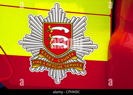 Essex County Fire Service Abzeichen Stockfoto