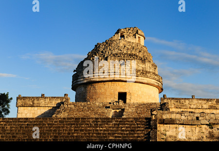 Das Observatorium in Chichen Itza, Mexoco, Yucatan Stockfoto